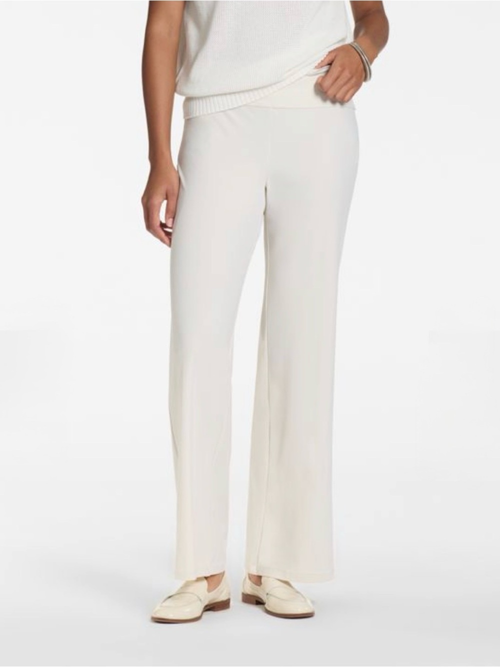 Sarah Pacini women’s taupe wide leg trousers pants